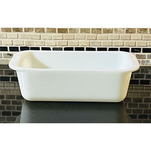 VINTAGE Pyrex Opal White Milk Glass Loaf Pan 213 70's Baking Dish EUC 22 X 11 cm
